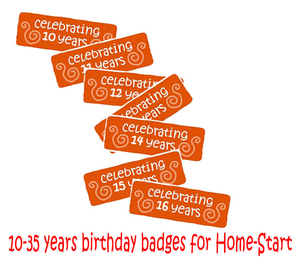 Home-Start Birthday Badges