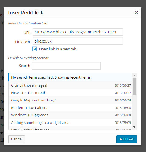 adding in links