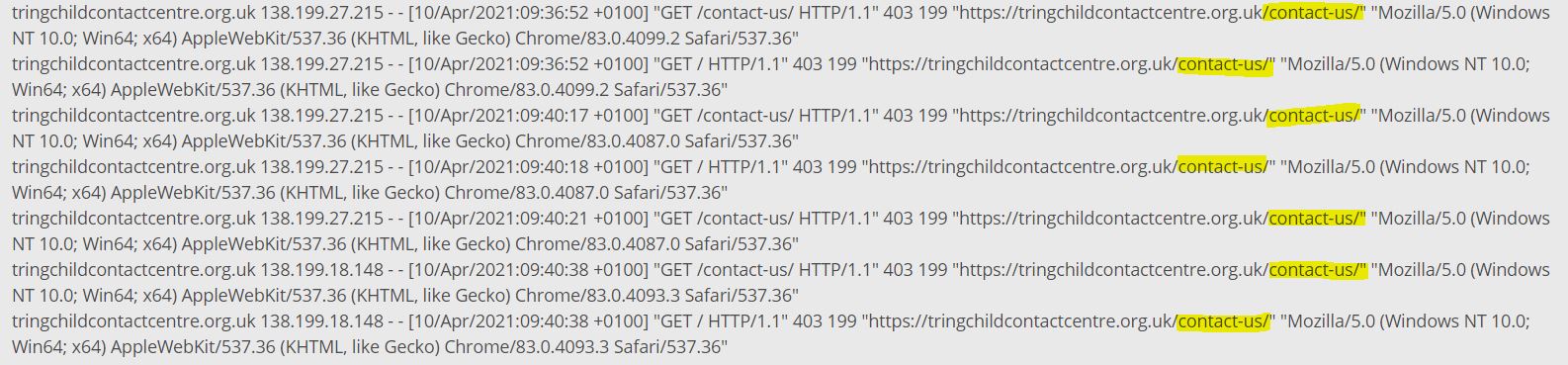 Access log Capture